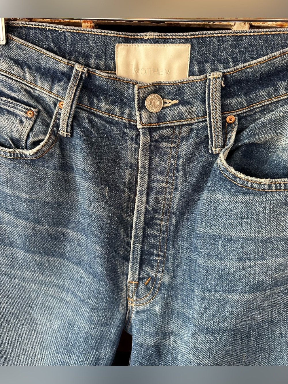 Mother The Tripper Mid Rise Flare Jeans Light Wash Size 28 - Picture 3 of 10